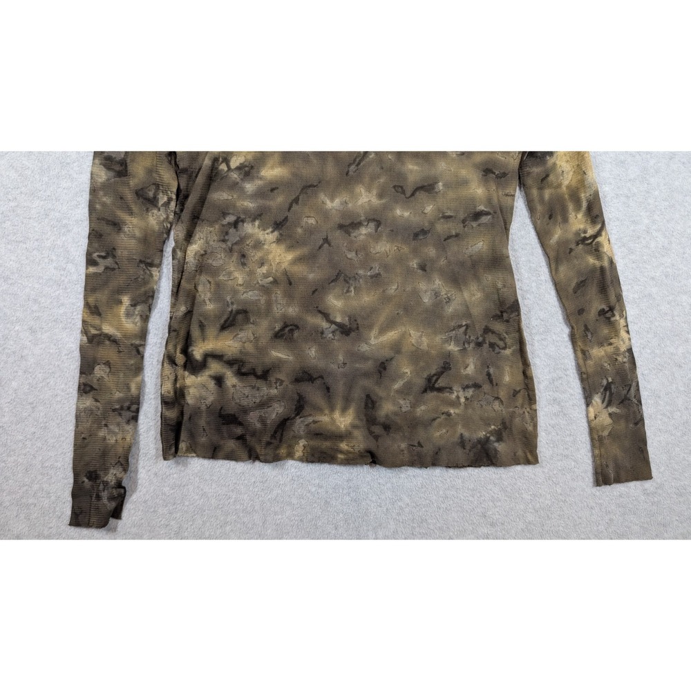 Cynthia Ashby Women Top Large NWT Mesh Sheer Raw Hem Dyed Colorful Wearable Art - Picture 3 of 16